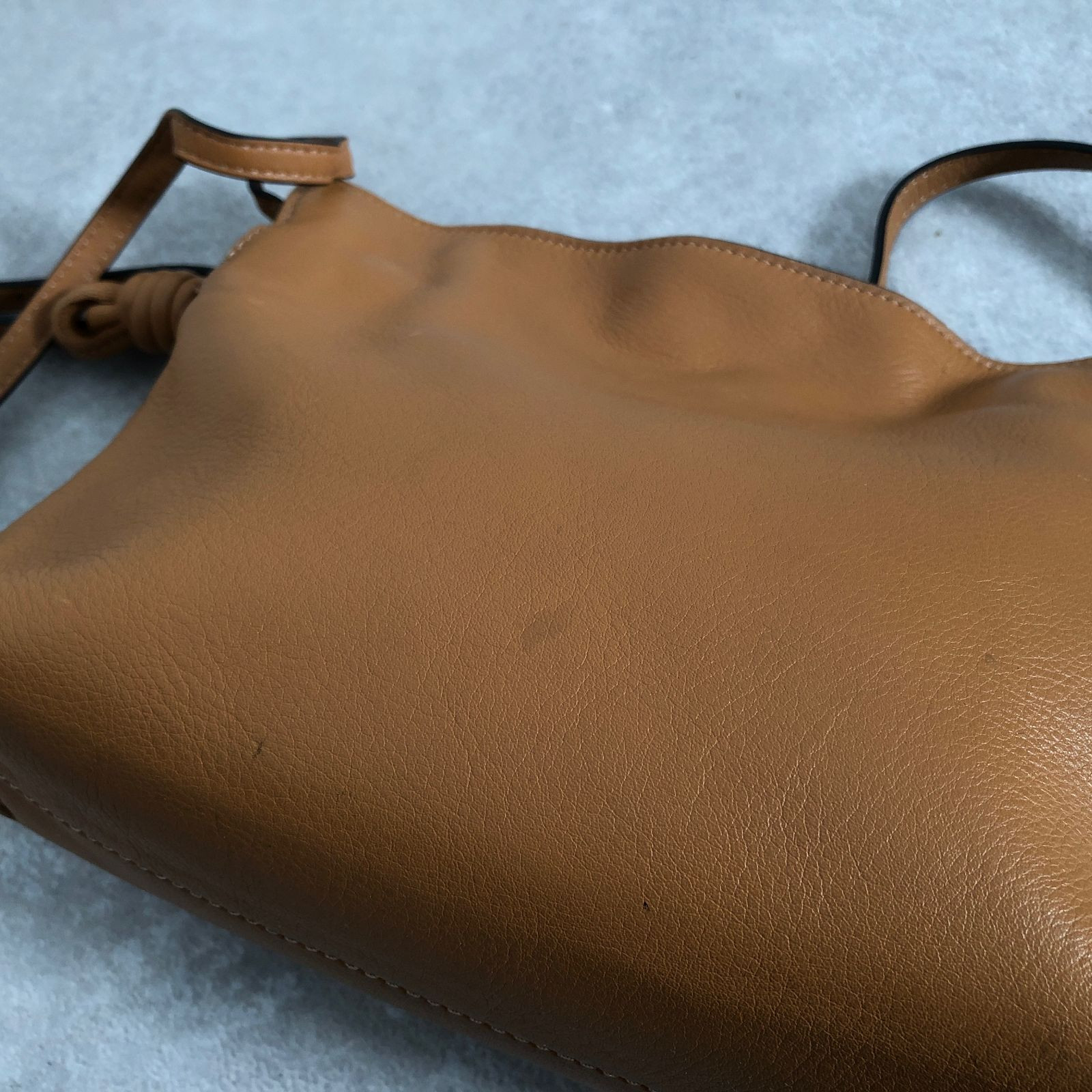 Loewe Flamenco Tan Leather Clutch Shoulder Bag Iconic Luxury Style