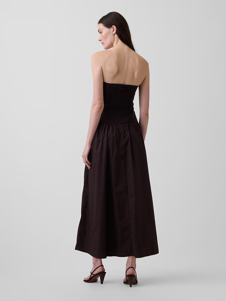 GAP – Sale – Poplin Drop-Waist Maxi Dress – NEW