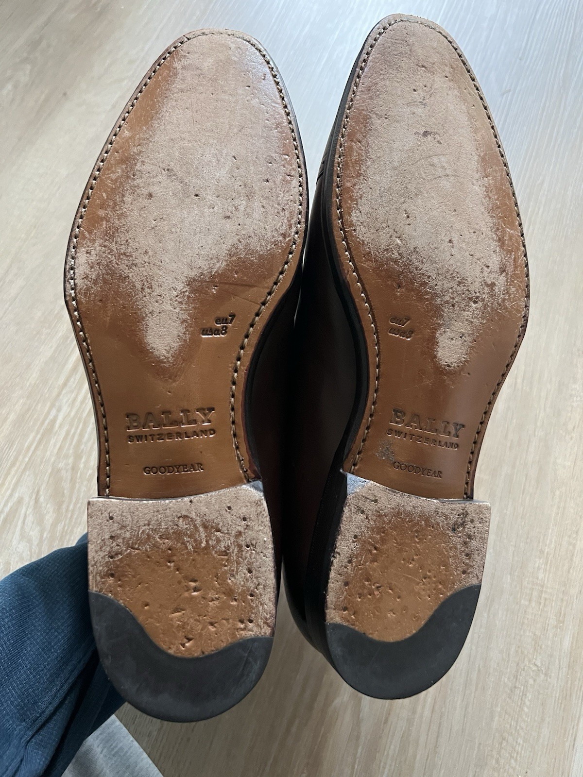 Bally Scribe Men’s Goodyear Monk Strap Shoes US 8