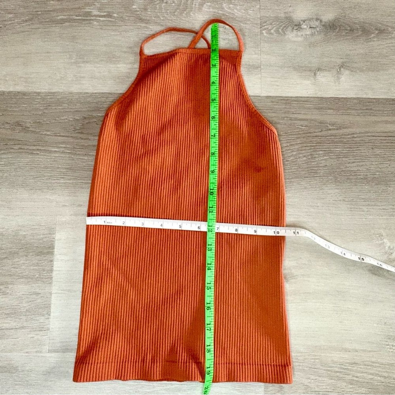 Free People Intimately Mmkay Ribbed High Neck Tank Cross Back Orange Size M/L