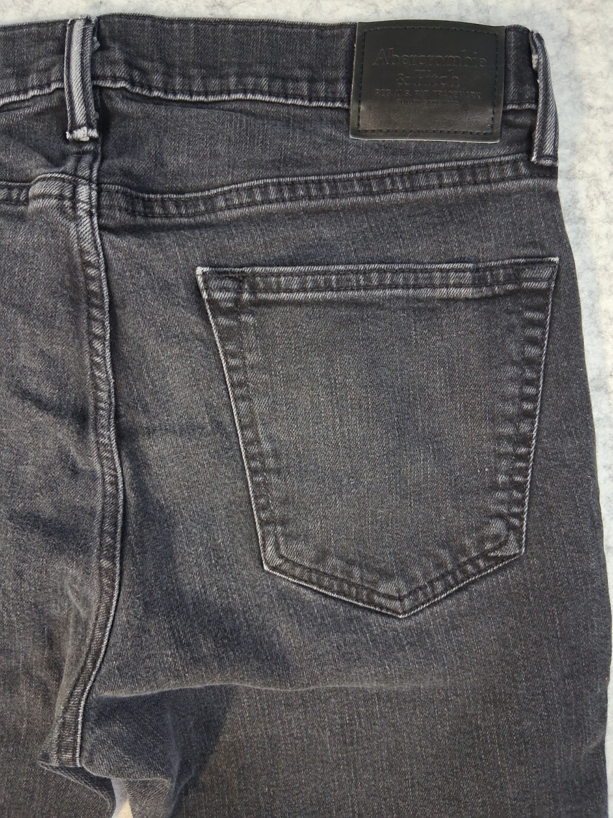 Abercrombie Fitch Felix Super Skinny Black Jeans Men 33×30 Stretch Slim Fit