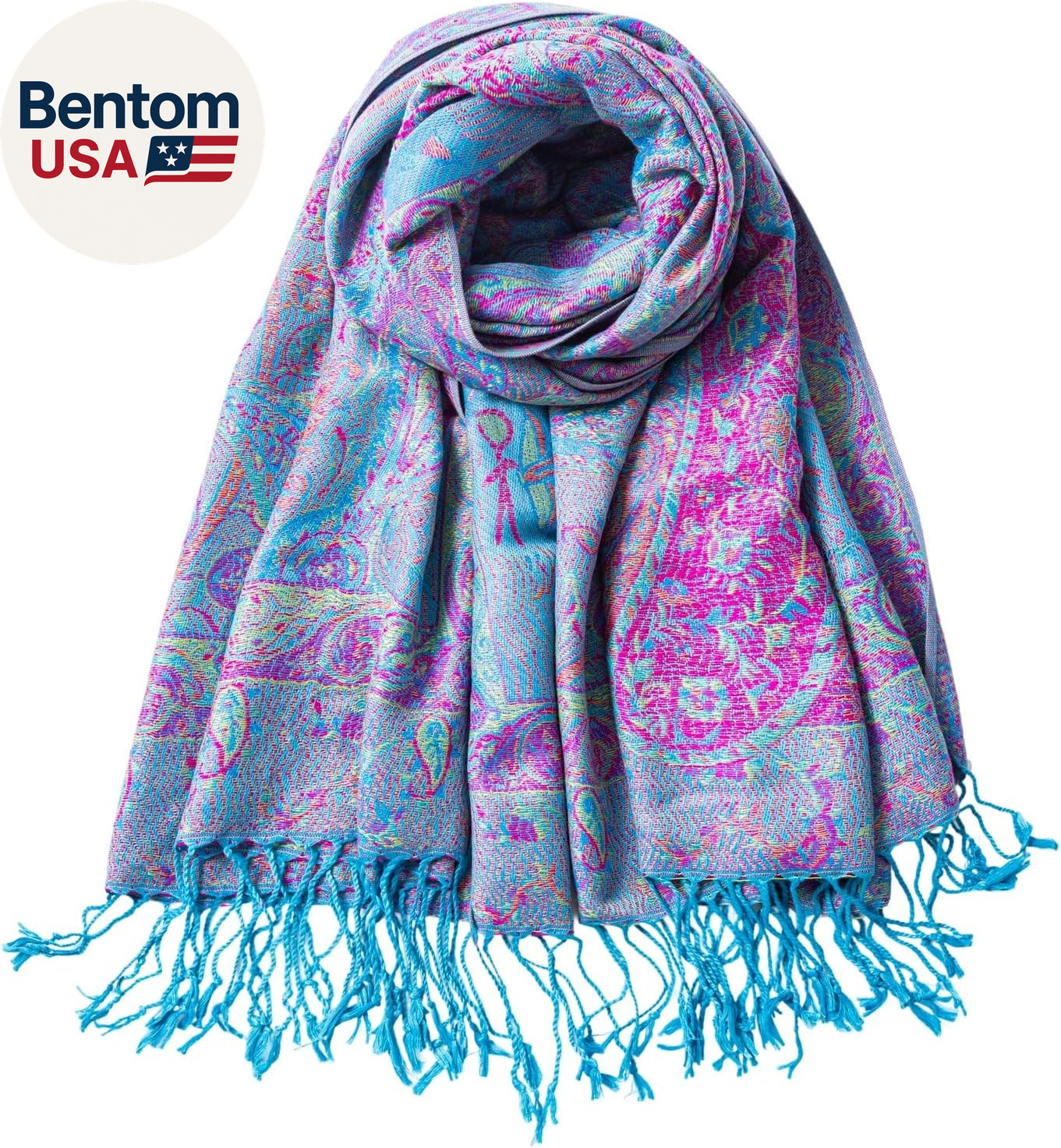 Pashmina Feel Shawls Wraps Rave Scarf for Women Soft Silky Reversible Men Scarve