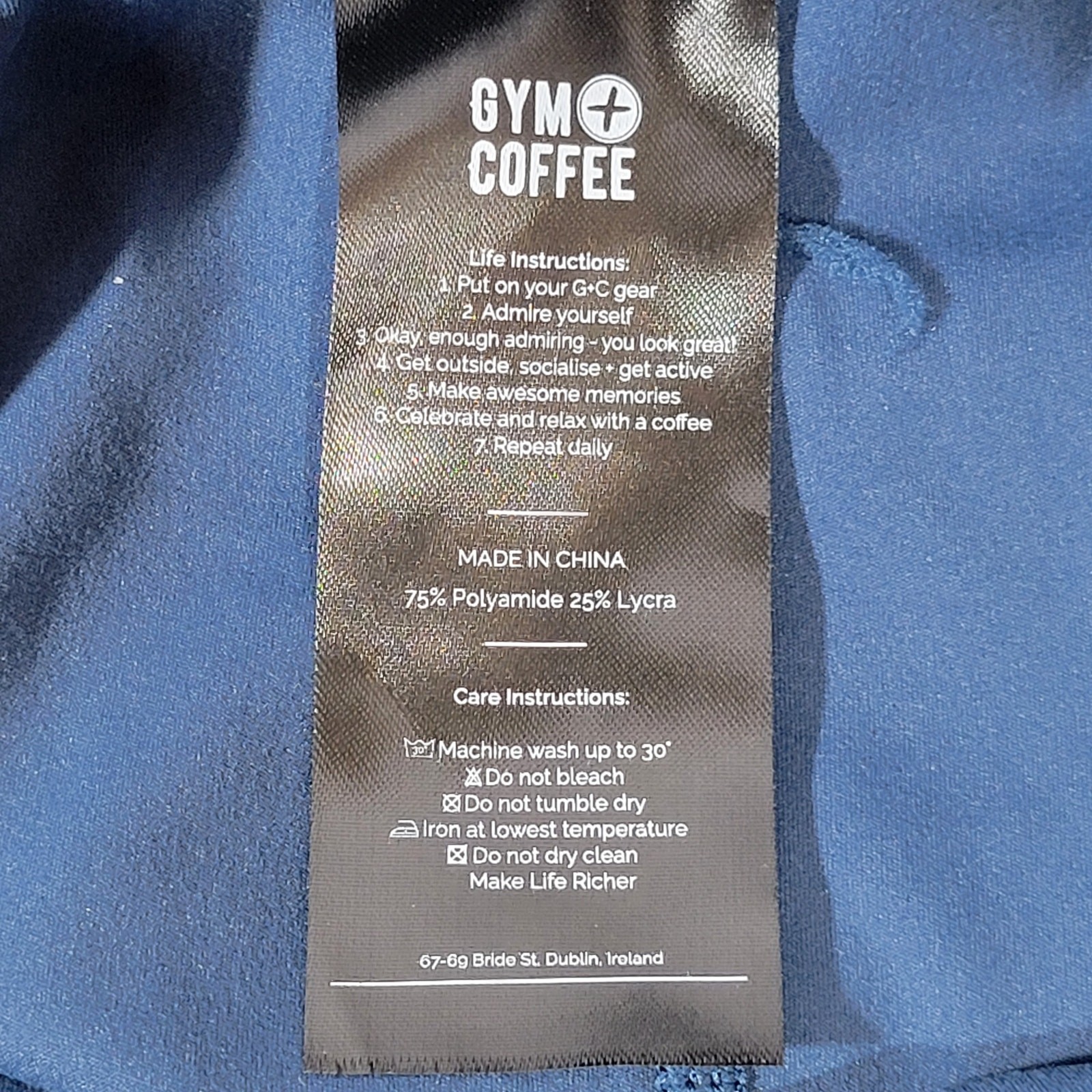 Gym + Coffee Petrol Blue All in 3.0 7/8s Athletic Leggings Womens Medium Pockets