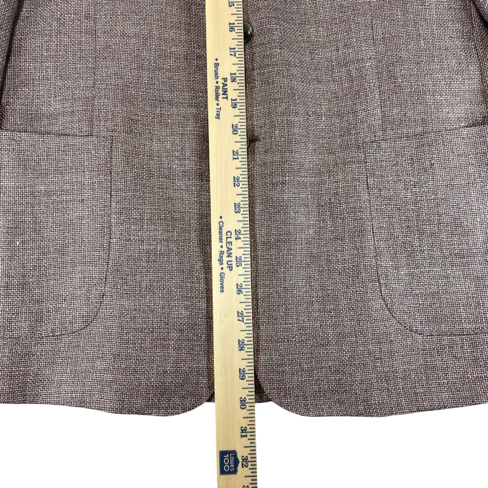 NEW Joseph Abboud Sport Coat Blazer Mens Size 44 R Gray Red Linen Wool Jacket