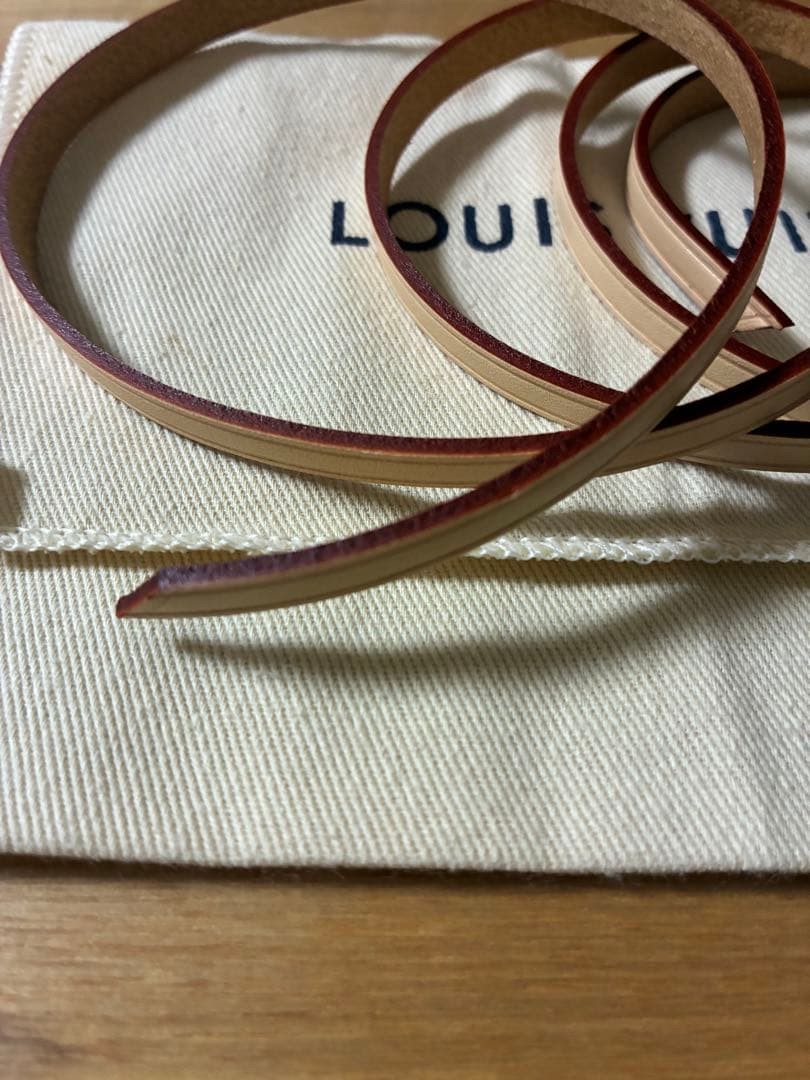 Louis Vuitton Noé Replacement Drawstring Strap Beige Leather Genuine New