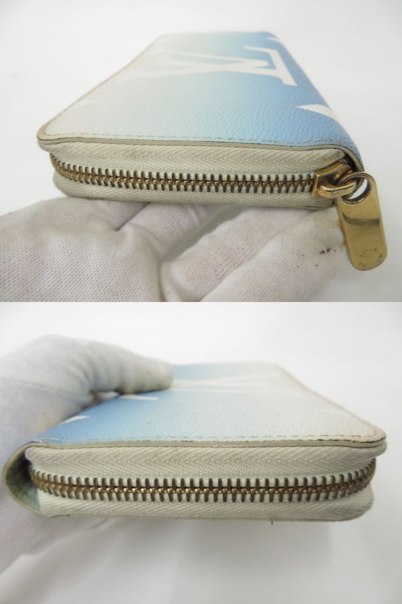 Authentic LOUIS VUITTON Monogram Giant Zip Around Zippy Wallet S#47269