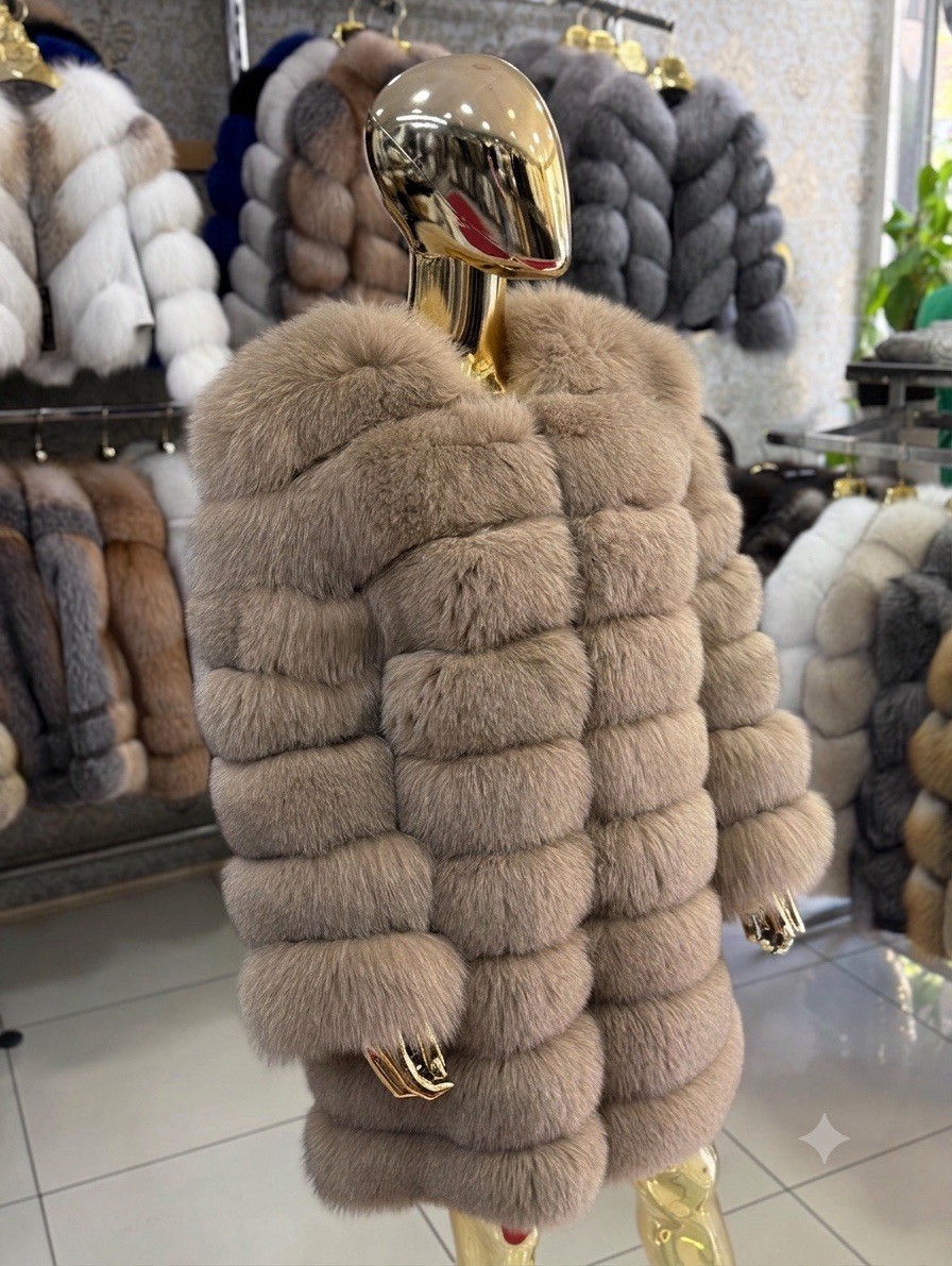 Women’s Luxury Fox Fur Coat Soft Plush Winter Warm Fashion Outerwear