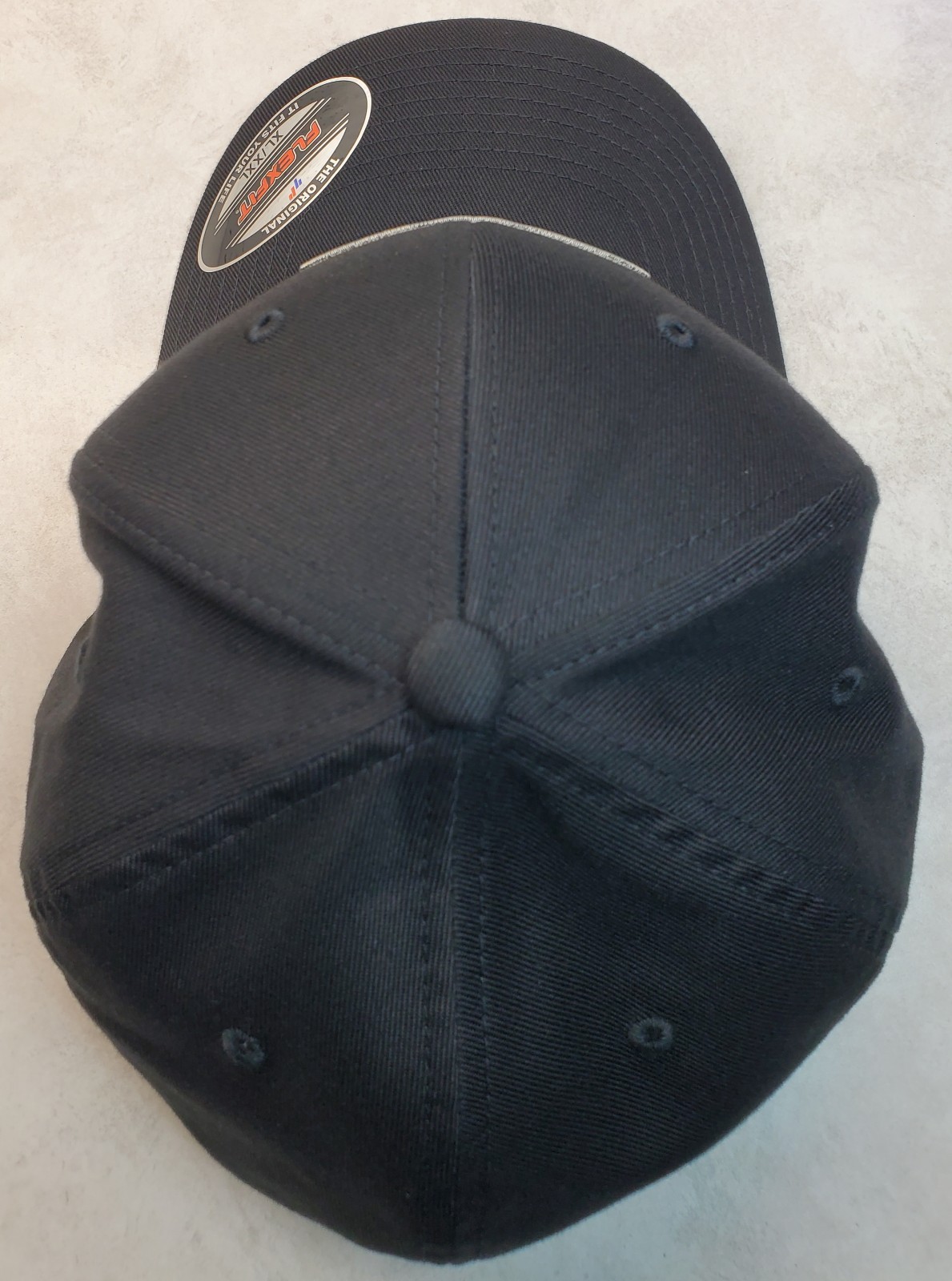 XXL / John Deere Black Patch on Flexfit Style 6277 Hat / Black 7 5/8″ – 8″