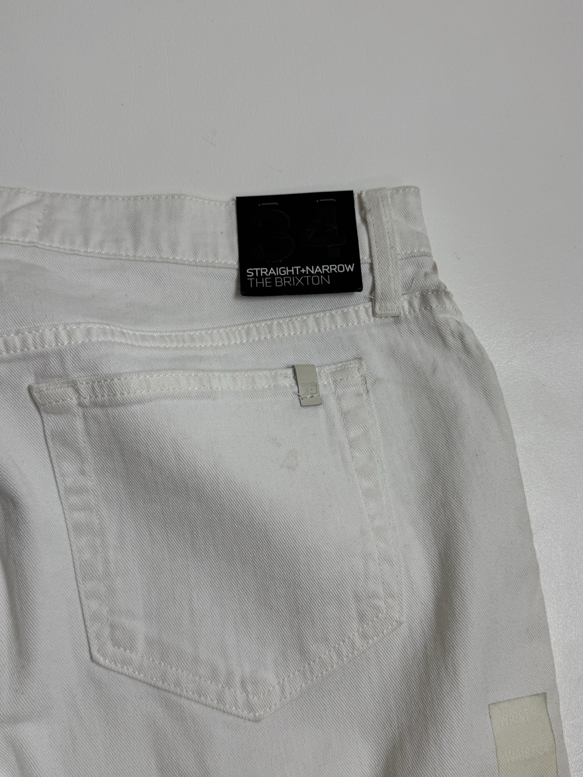 Joe’s The Brixton 98% Cotton Straight & Narrow White Jeans Size 34 #99