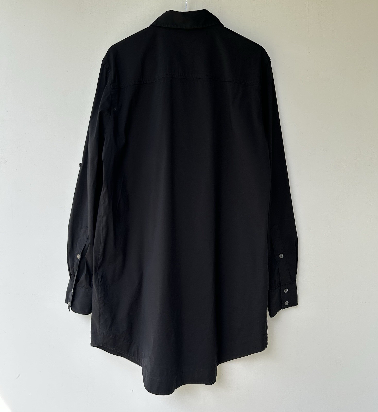 Lafayette 148 Black Poplin Midi Shirt Dress Button Down Pockets Women’s Size 8