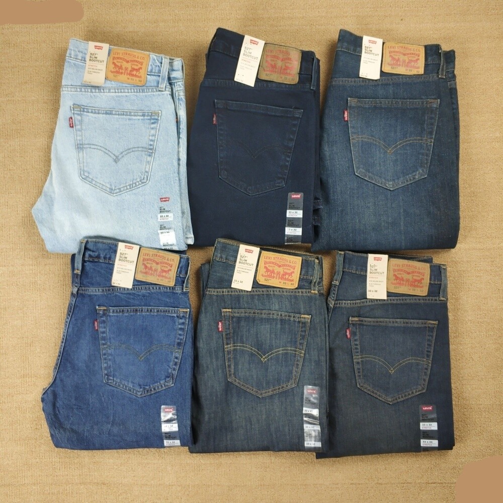 NWT Levi’s Men’s 527 Slim Fit Bootcut Leg Jeans Denim Pants 29 30 31 32 33 34 36