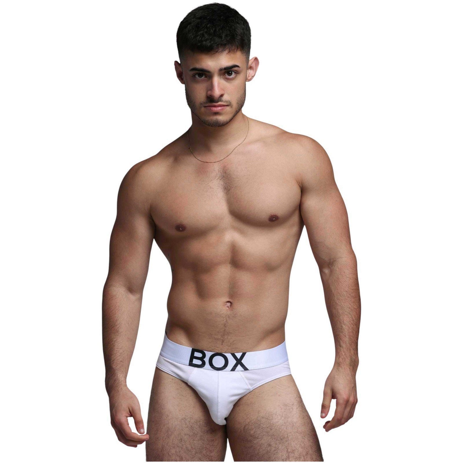 Box Menswear Classic Briefs White Men’s Sexy Cotton Stretch Sculpted Fit NEW