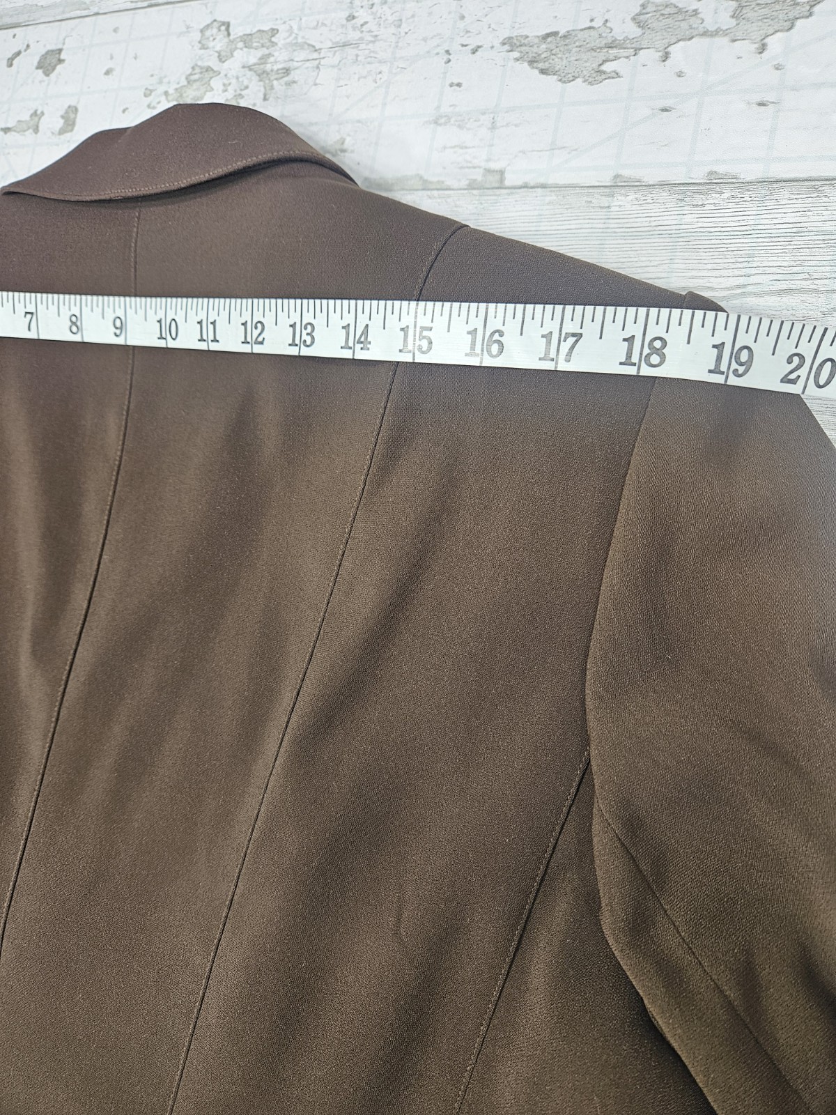 East 5th Womens Plus Size 18W Brown Blazer Nanotex Spill Resistant Fabric