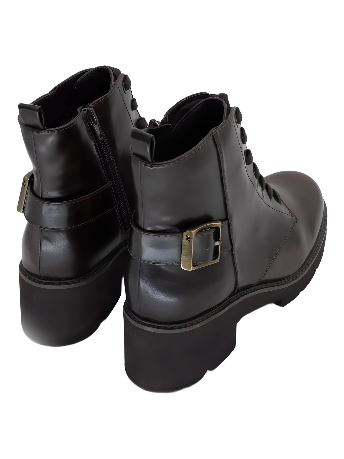 Naturalizer Cabaret Lace-Up Bootie 2.25in Block Heel Dark Brown US 9.5 EU 40.5