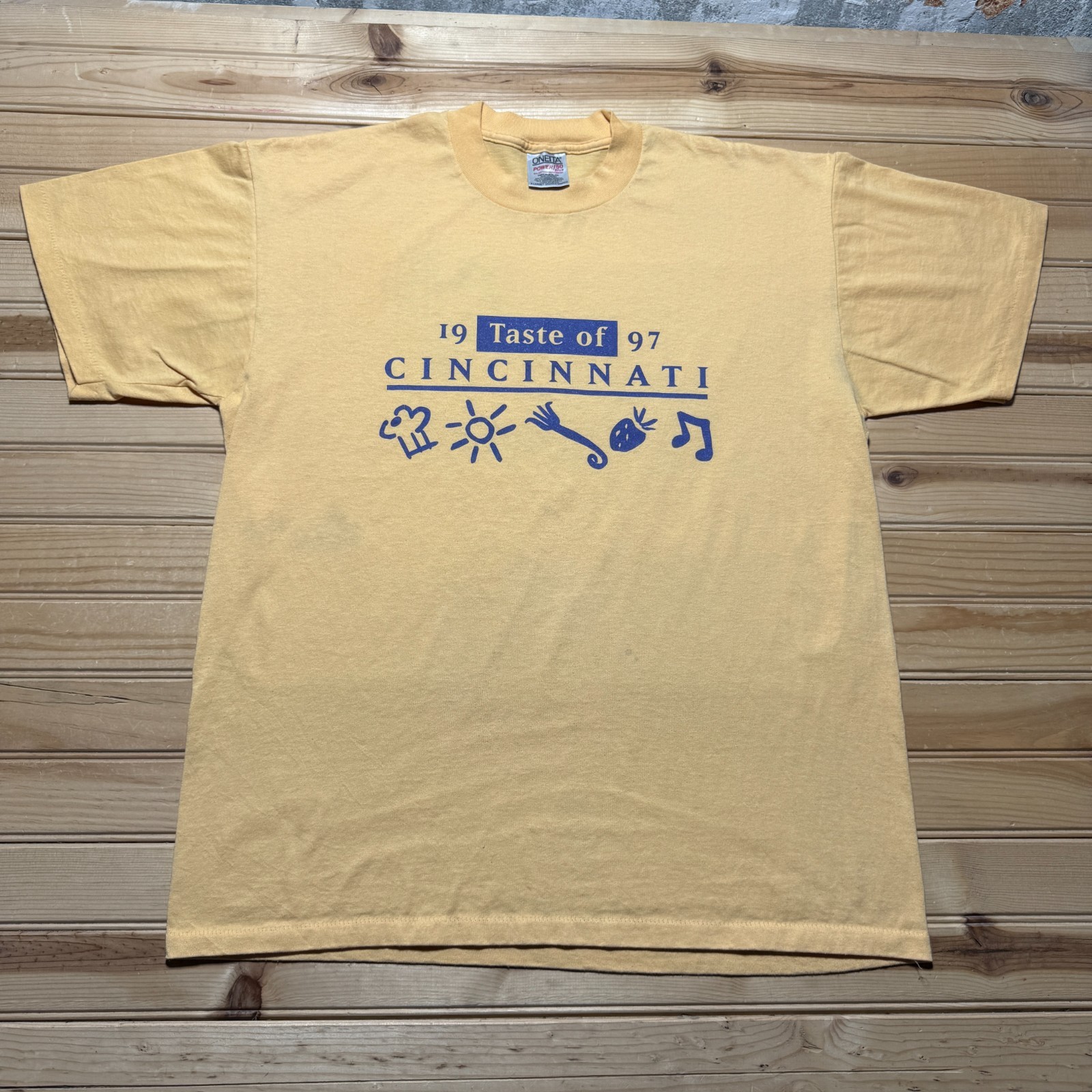 Vintage 1997 Taste of Cincinnati Food Music Festival Souvenir T-Shirt USA – XL
