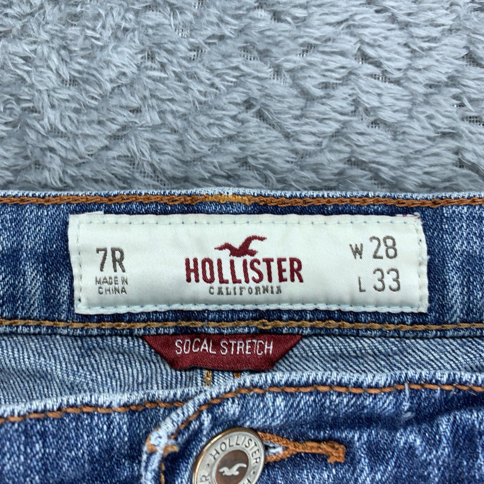 Hollister Socal Stretch Bootcut Jeans Women’s Size 7 Reg Blue Denim Faded