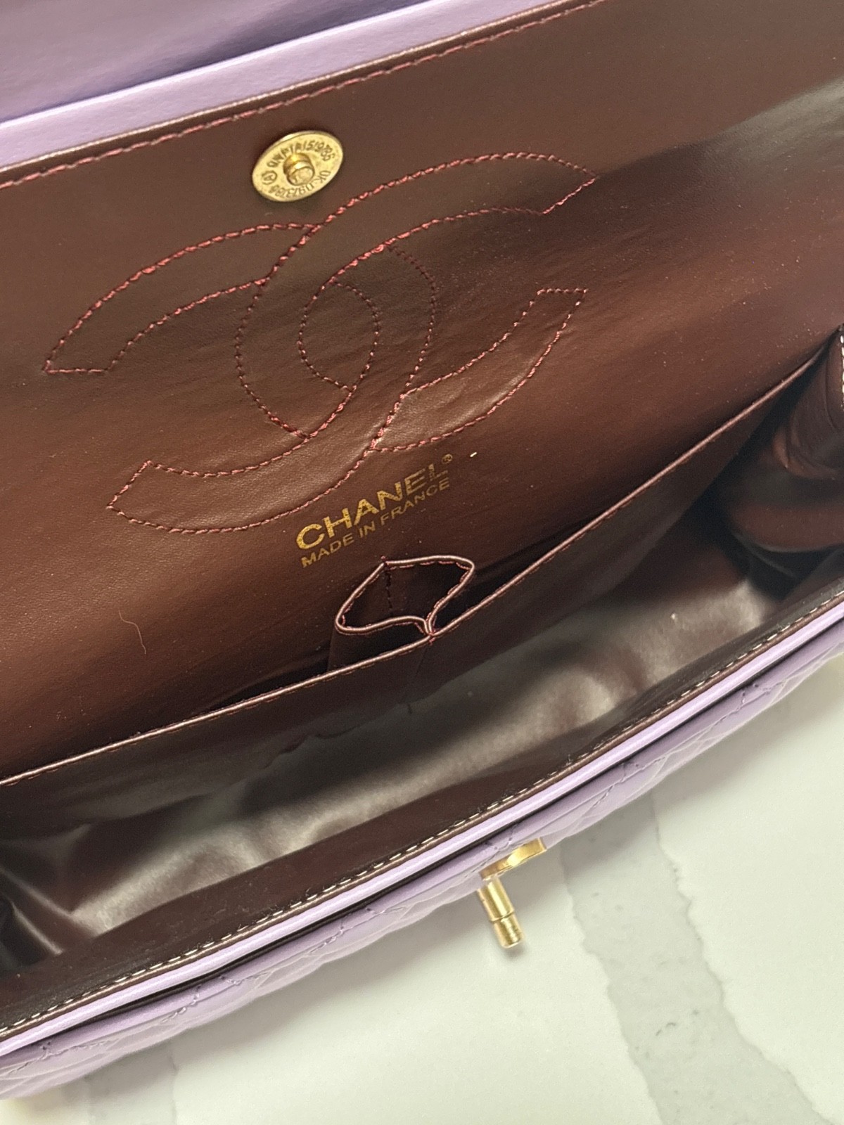 REPLICA Lavender Quilt Flap Bag In Great Condition