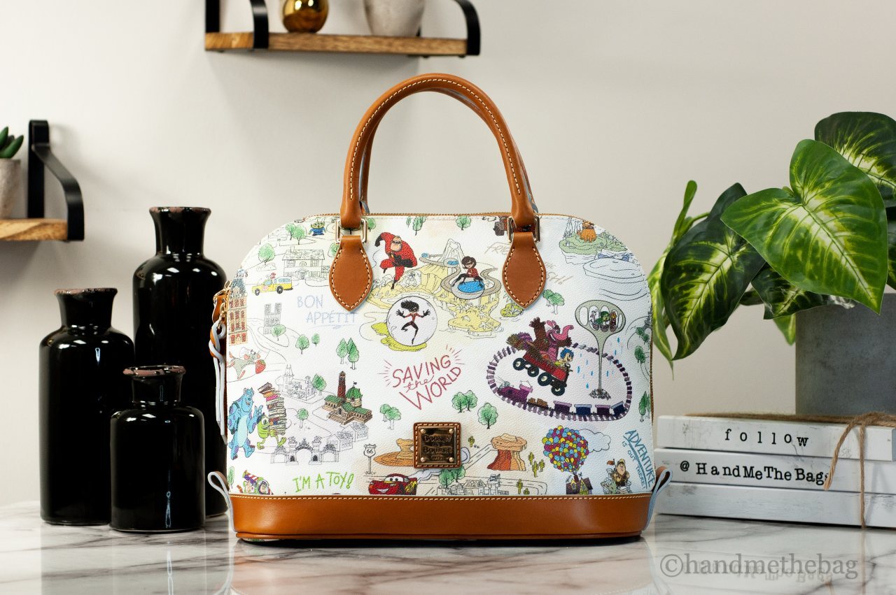 Dooney & Bourke Disney Pixar Maps Satchel Crossbody Bag Purse
