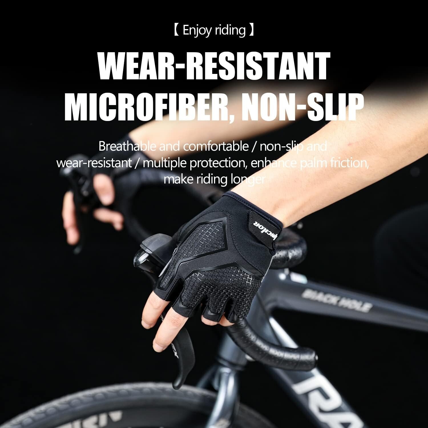 Bicycle Cycling Gloves Anti Slip Shock Gel Pad Breathable Half Finger Gym Gloves