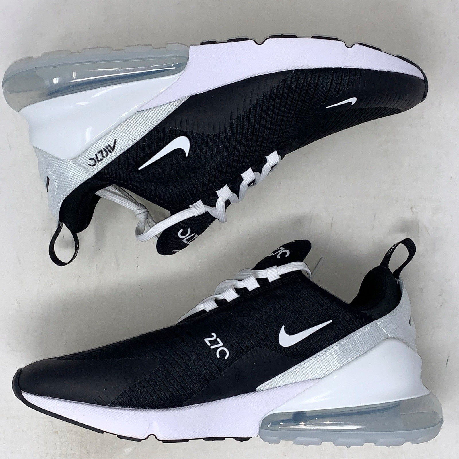Nike Air Max 270 ‘Panda White’ Black Sneakers, Size 10.5 BNIB IQ8028-900 NBY