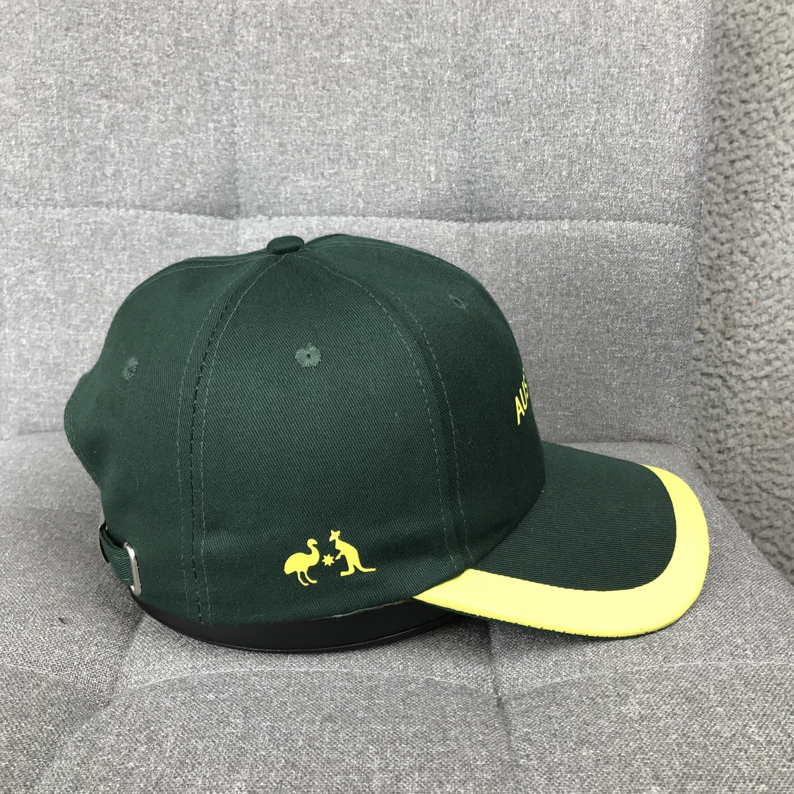Australia Hat Cap Strap Back One Size Green Mens Kangaroo Emu Patriotic Baseball