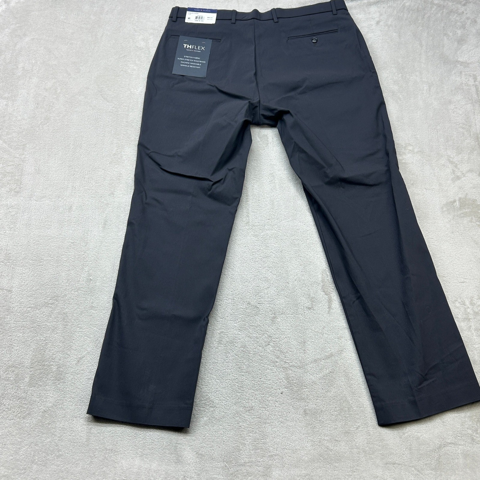 Tommy Hilfiger THFlex Tate Pants Mens 38×32 Charcoal Gray Stretch Wrinkle Resist