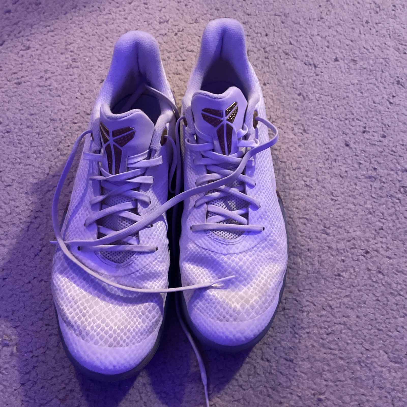 Nike Kobe Mamba Fury White/Gold Basketball Shoes Men’s 13 – Rare Kobe