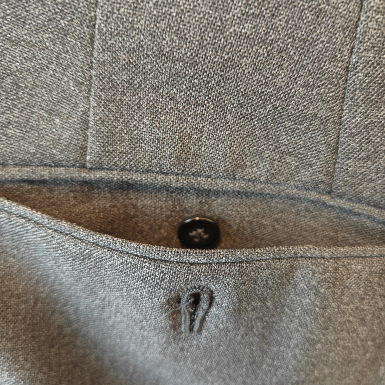 Ring Jacket (The Armoury Type B) Pleated Creased Wool Trousers 52IT, W34-36