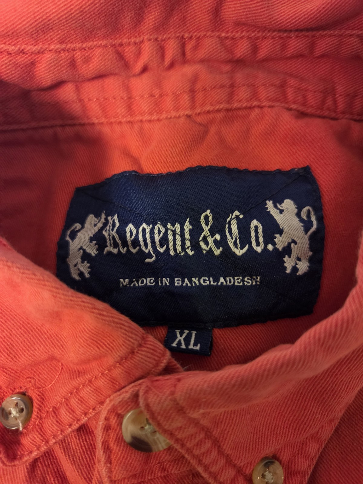 Vintage Regent & Co. Men’s Orange Graphic Print Motorcycle Rally Austin TX 2009