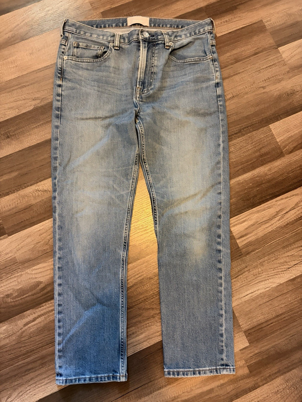 Everlane The Cheeky High Rise Straight Leg Light Wash Blue Denim Jeans 26