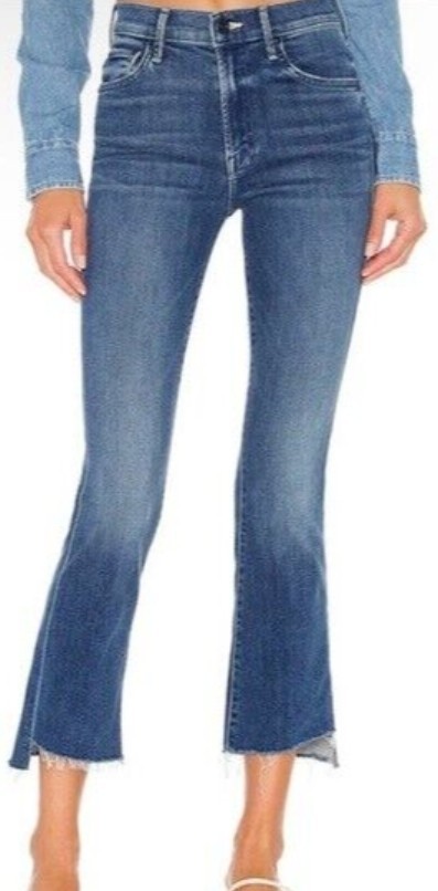 MOTHER DENIM Med Wash THE OUTSIDER ANKLE Flared Jeans in WALKING ON COALS Sz 25