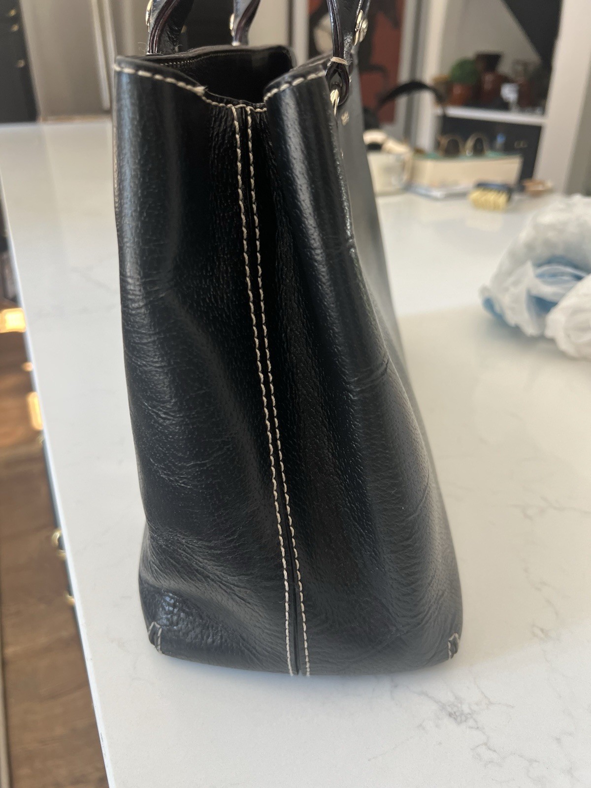 Kate Spade Wellesley Quinn Black Leather Tote Shoulder Bag WKRU0892 Purse