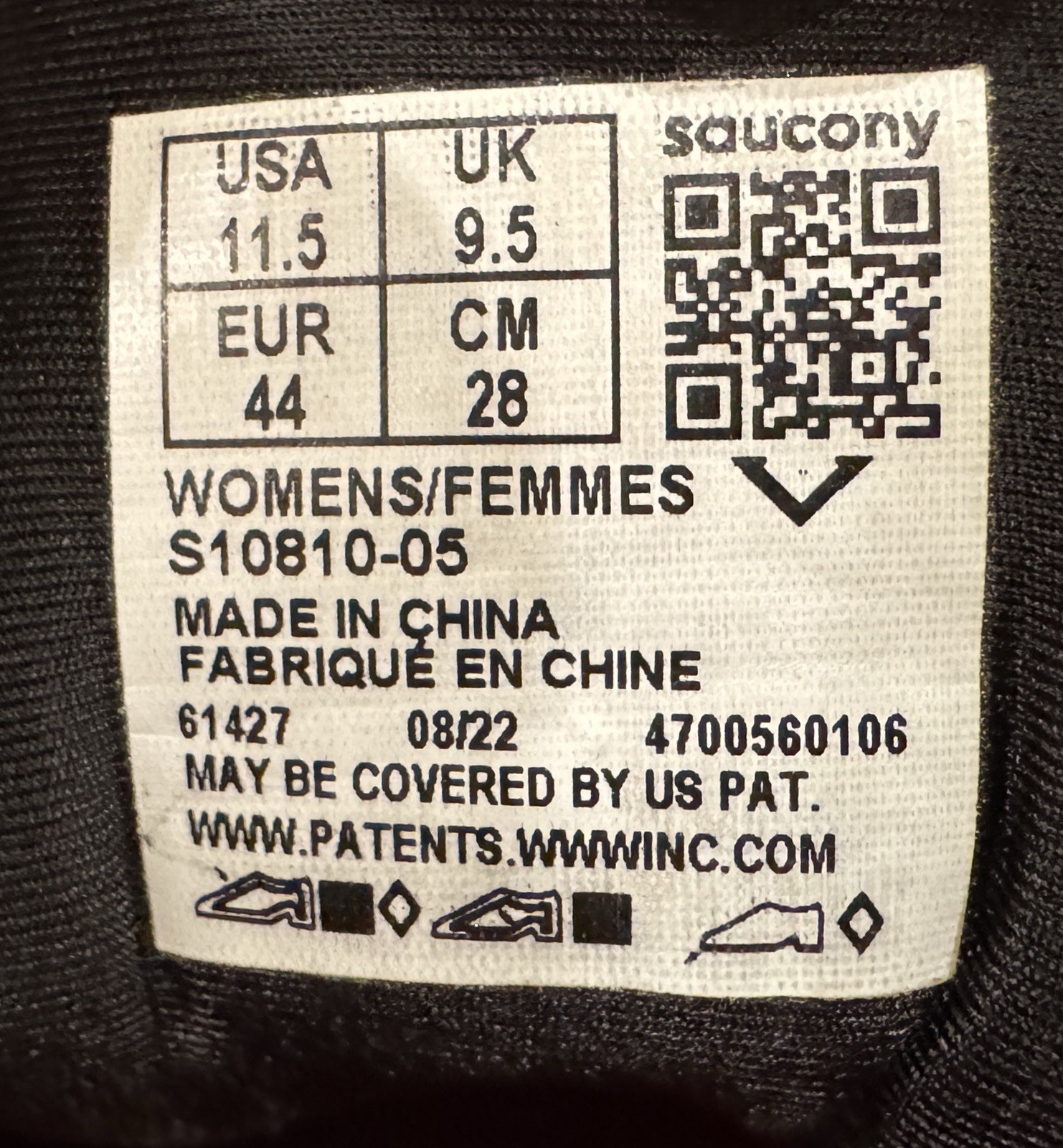 Saucony Guide 16 Womens Size 11.5 Running Walking Shoes Black White S10810-05