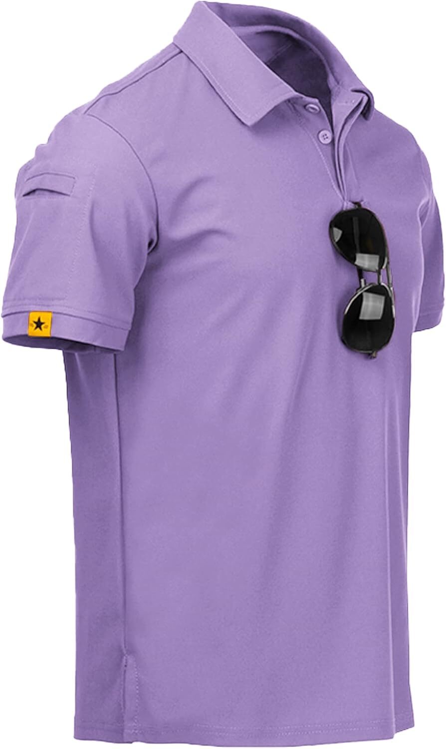 Performance Short Sleeve Polo Shirt for Men Athletic Golf Casual Lightweight