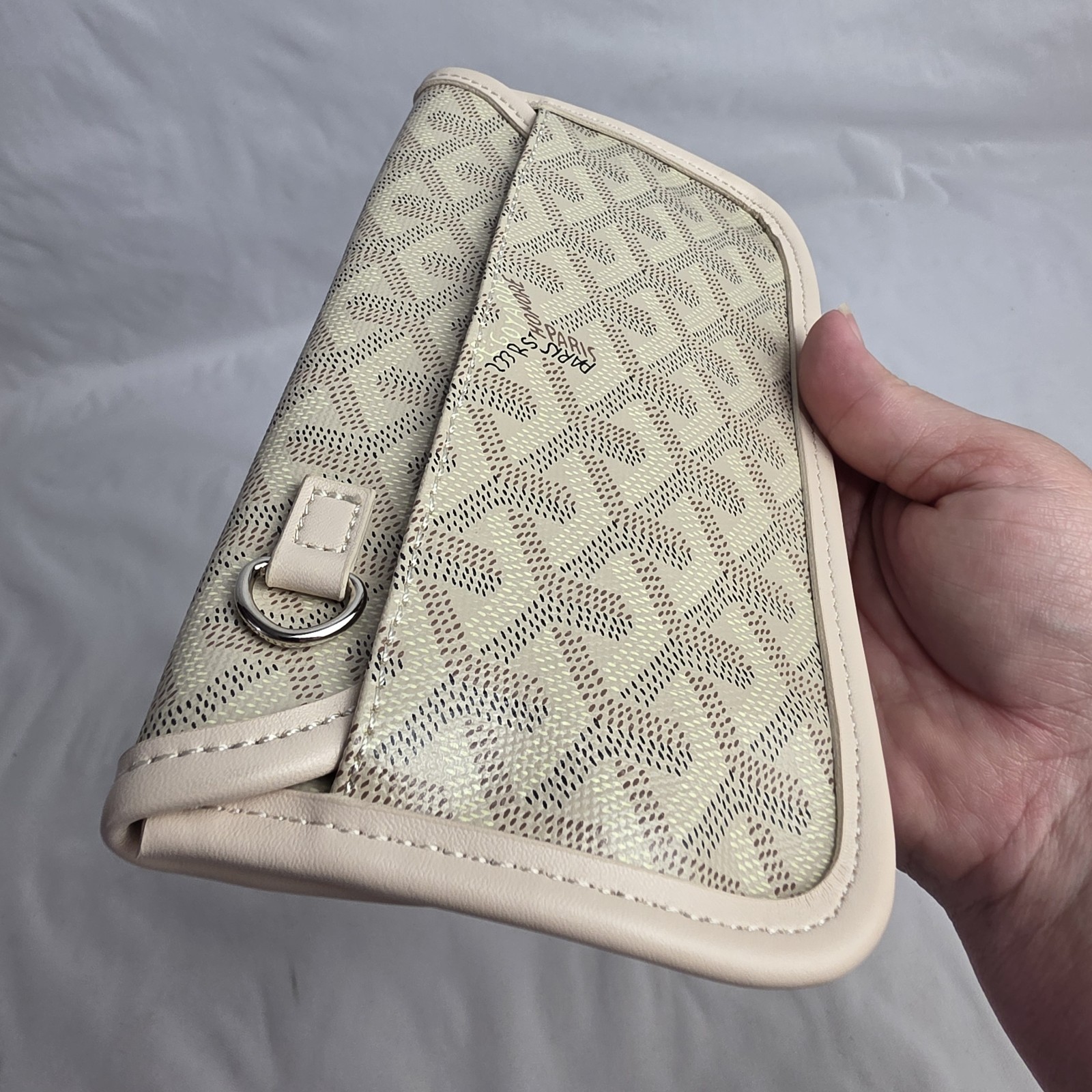 Goyard Goyardine Herringbone PVC Leather Pouch Bag Wallet 7.75″ Pre-Owned