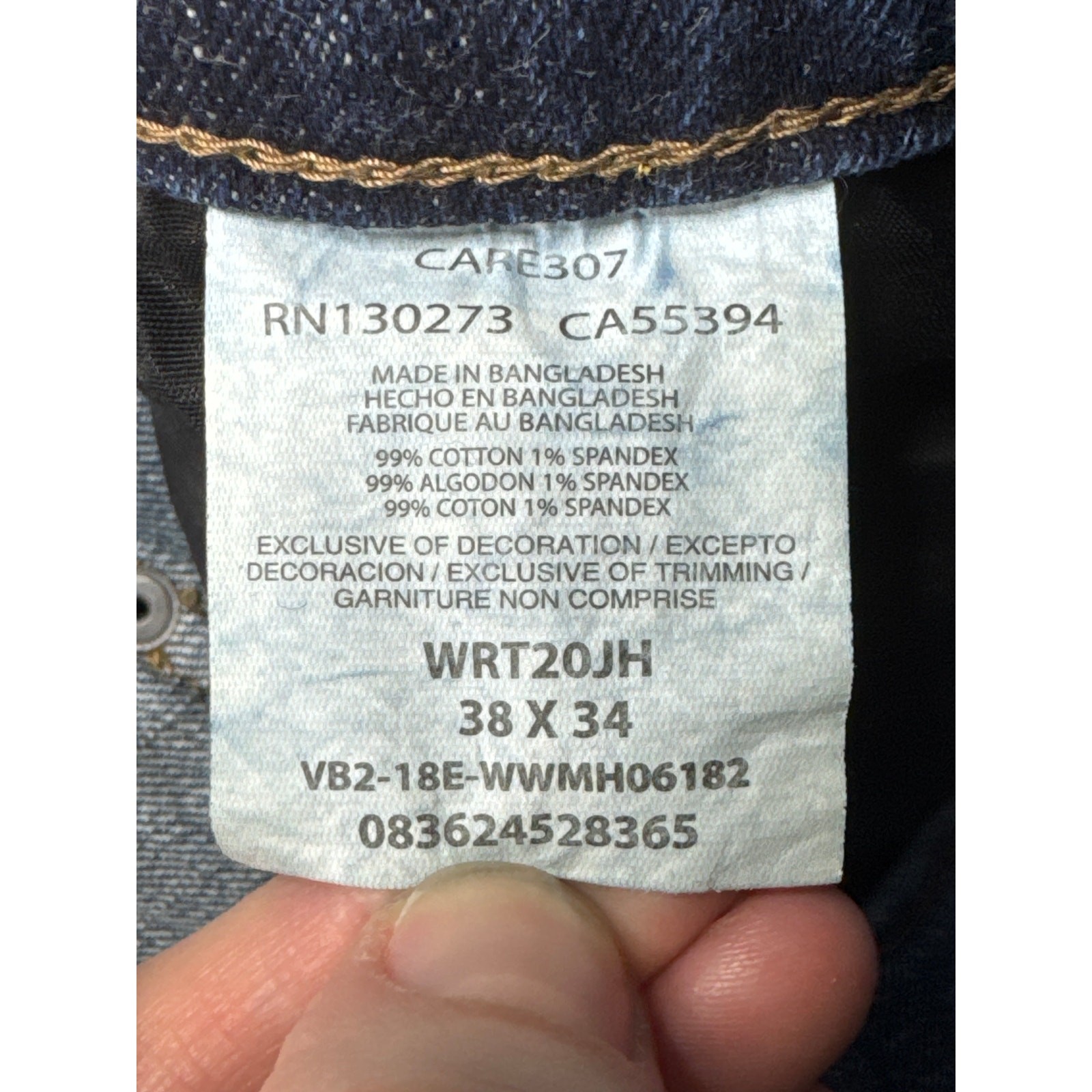 Wrangler Retro Men’s Relaxed Bootcut Blue Denim Jeans – Size 38×34 (39×33.5)