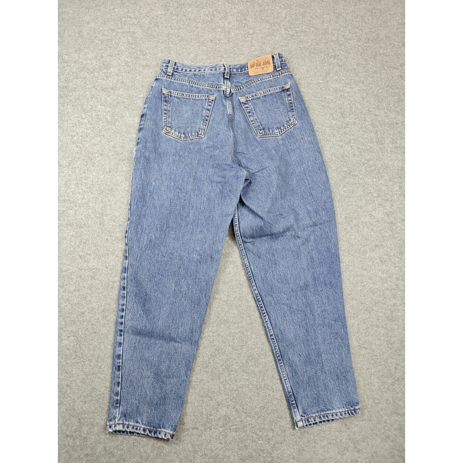 Vintage Gap Reverse Fit Jeans Womens 14 Ankle Blue High Rise Denim Made USA