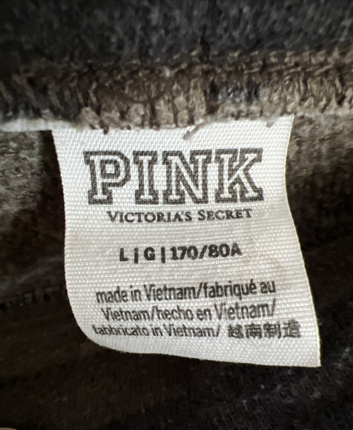 VA Pink Camo Print Sweatshirt Pants Set Fleece Warm and Cozy Loungewear Sz L