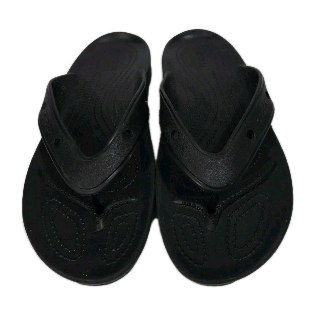 Crocs Baya II Flip Flop Sandals Black Thongs Iconic Comfort Shoes Womens Size 11