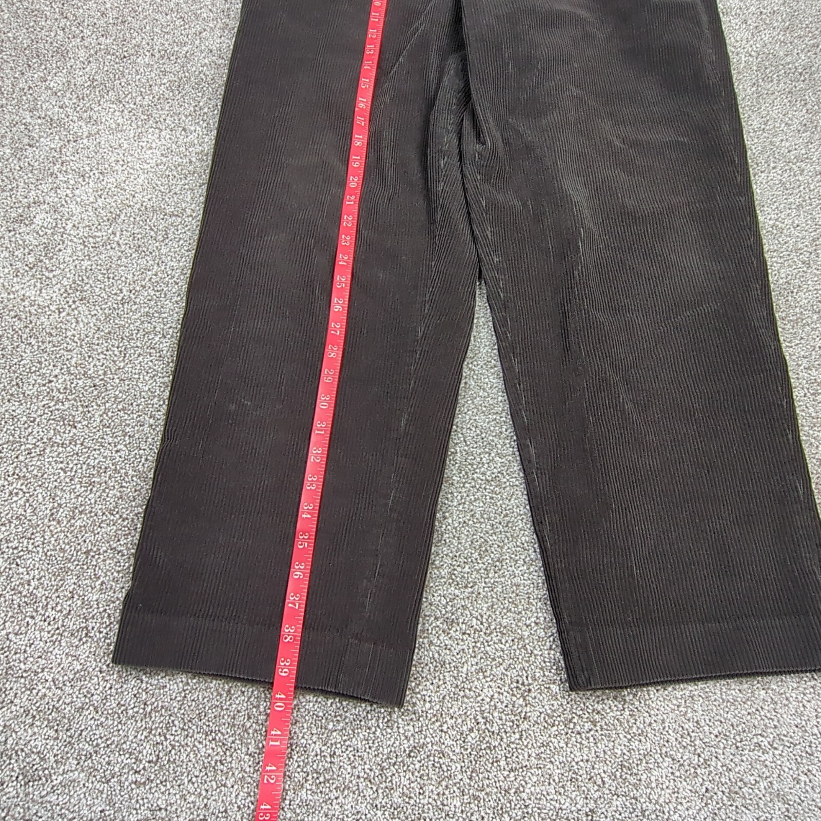 LL Bean Pants Mens 38 Black Corduroy Club Pant Casual Dressy Preppy Big Whale