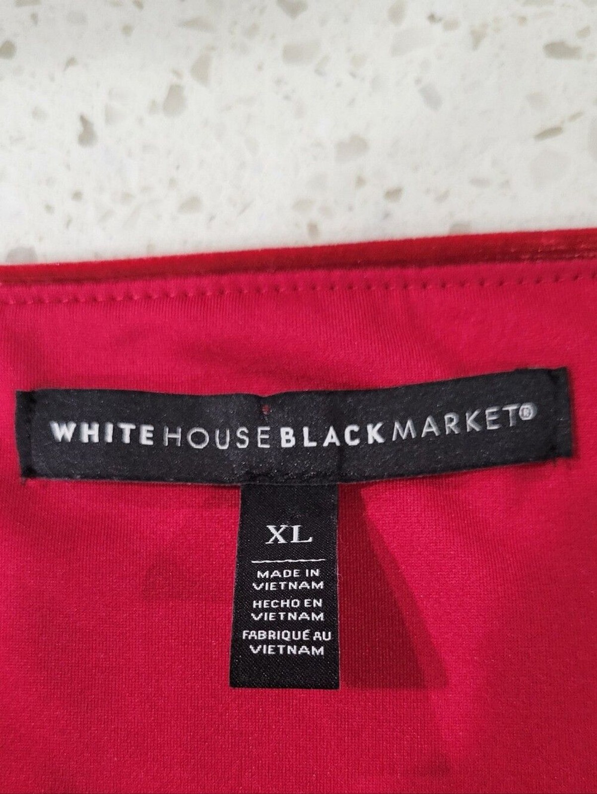 WHBM Red Velvet Sleeeless V-Neck Top | Size XL