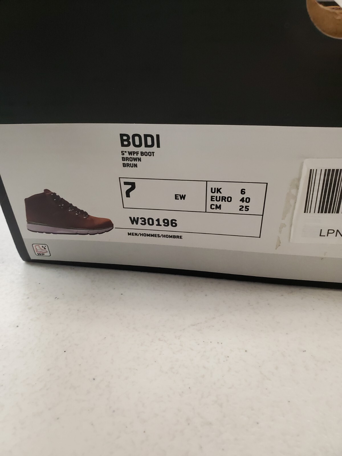Wolverine Bodi FX Waterproof Work Boot Natural Brown Size 7EW (F9D-2442)