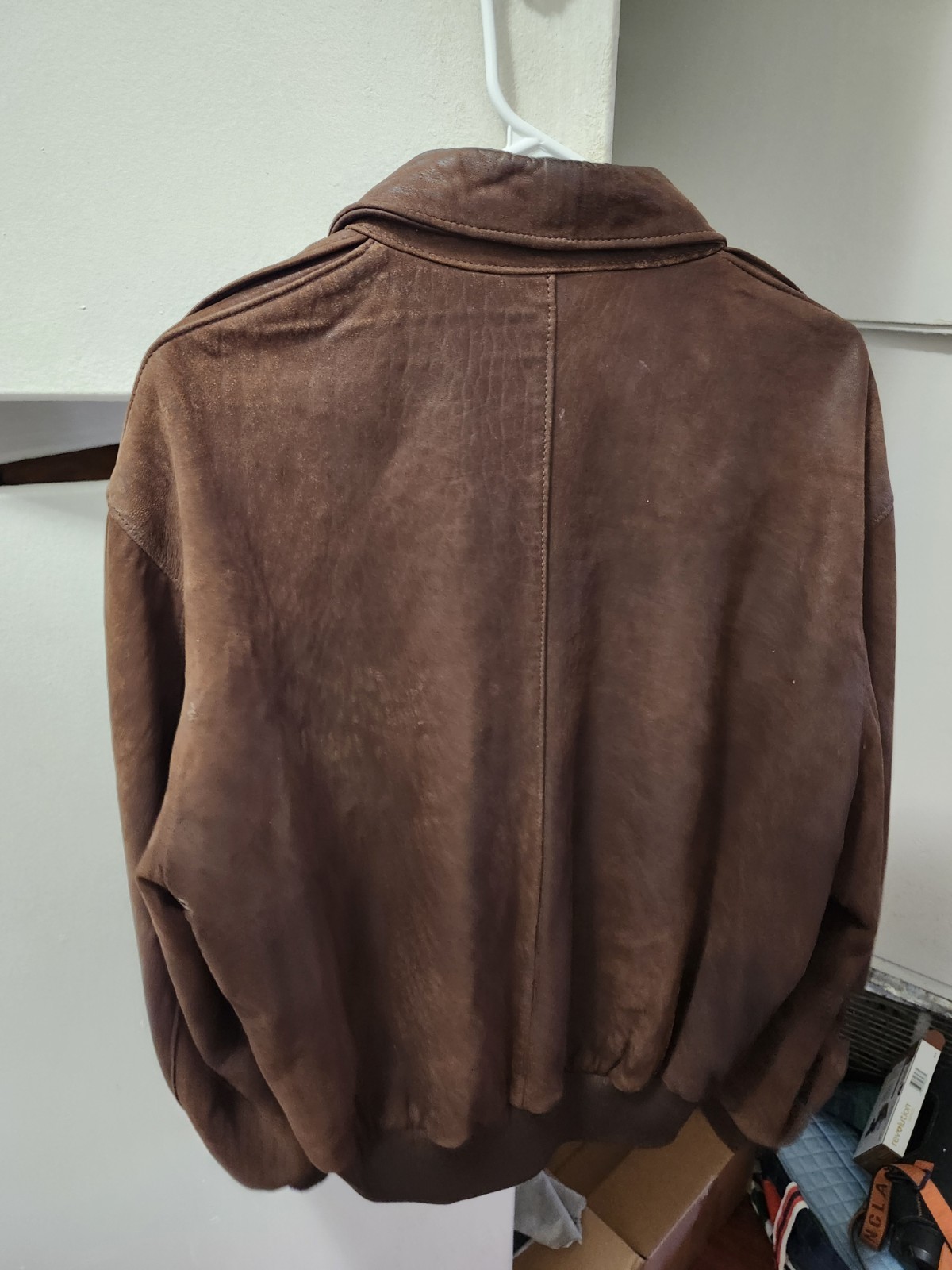 Golden Bear Men’s Leather Bomber Jacket Vintage Full Zip Brown Size 40 USA Made