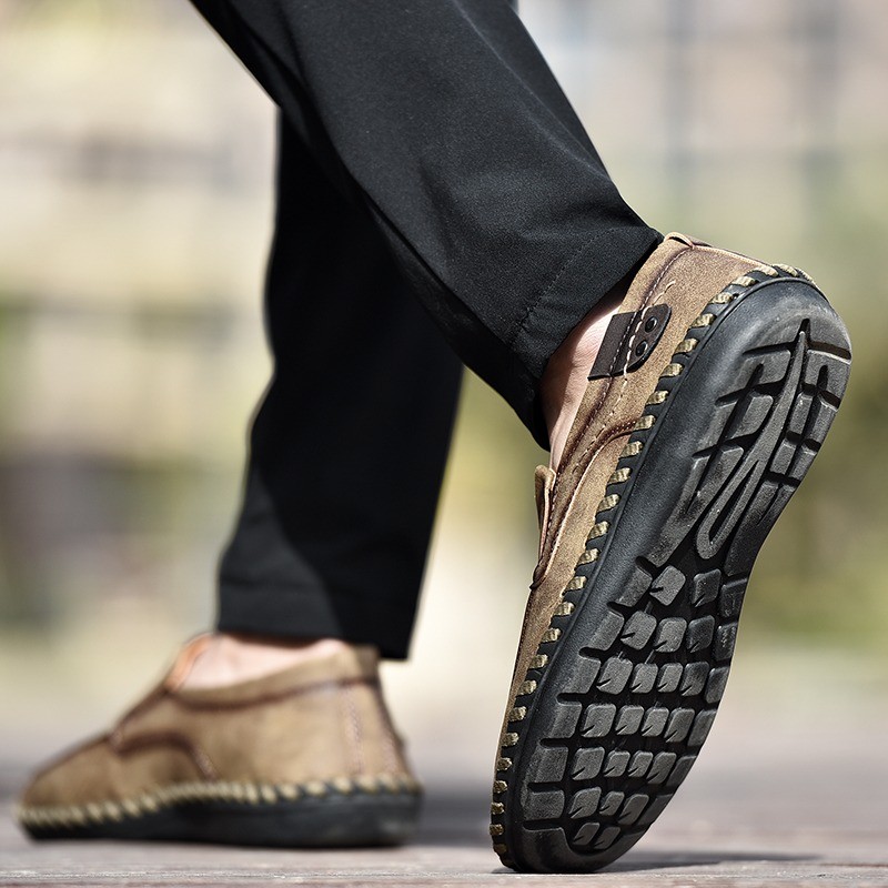 Men’s Handmade Loafers Synthetic Leather Slip-On Driving Casual Wear EU40-48