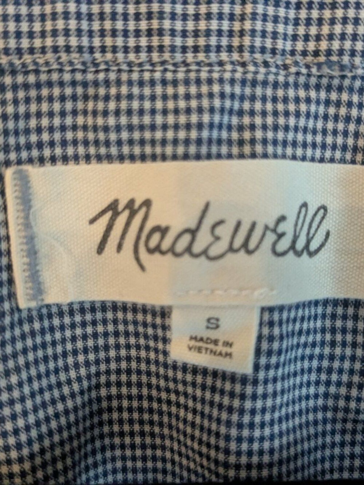 Madewell Light Blue Split‑Neck Peplum Blouse – Size S