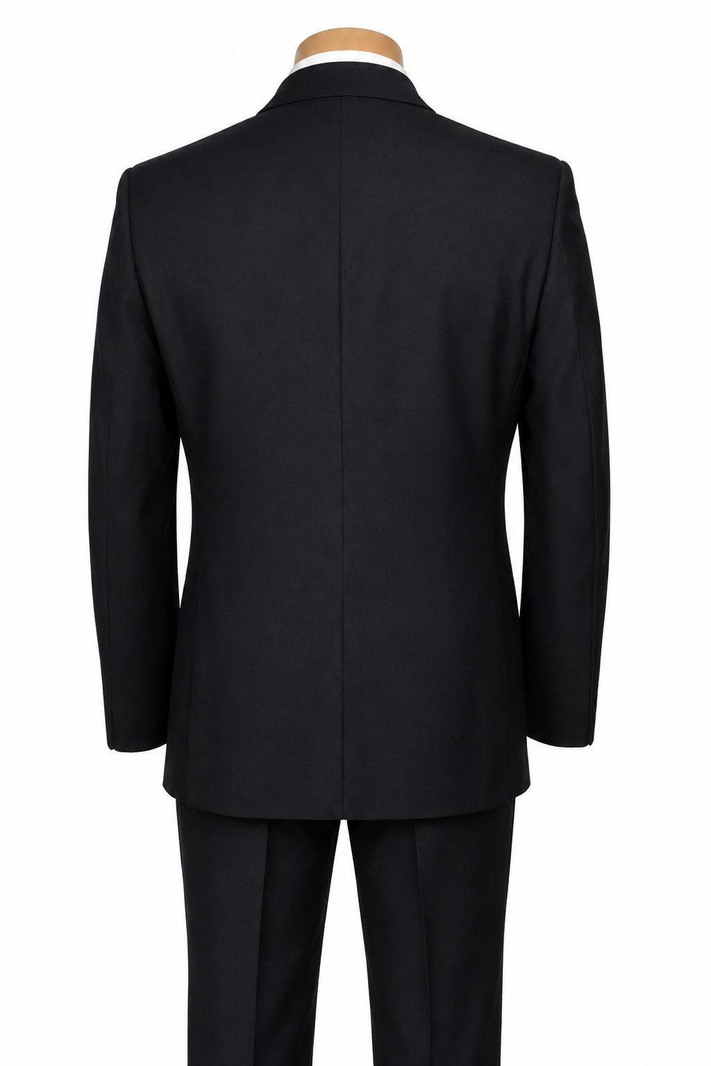Men’s Black Jean Yves Tuxedo Two-Button with Satin Notch Lapels Size 46R 38W
