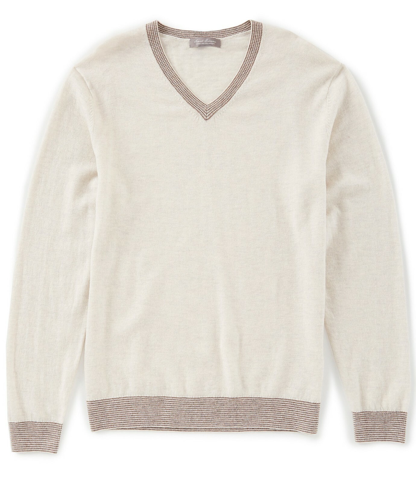Daniel Cremieux Men’s Merino Wool Tipped V Neck Sweater L42130 Size XL