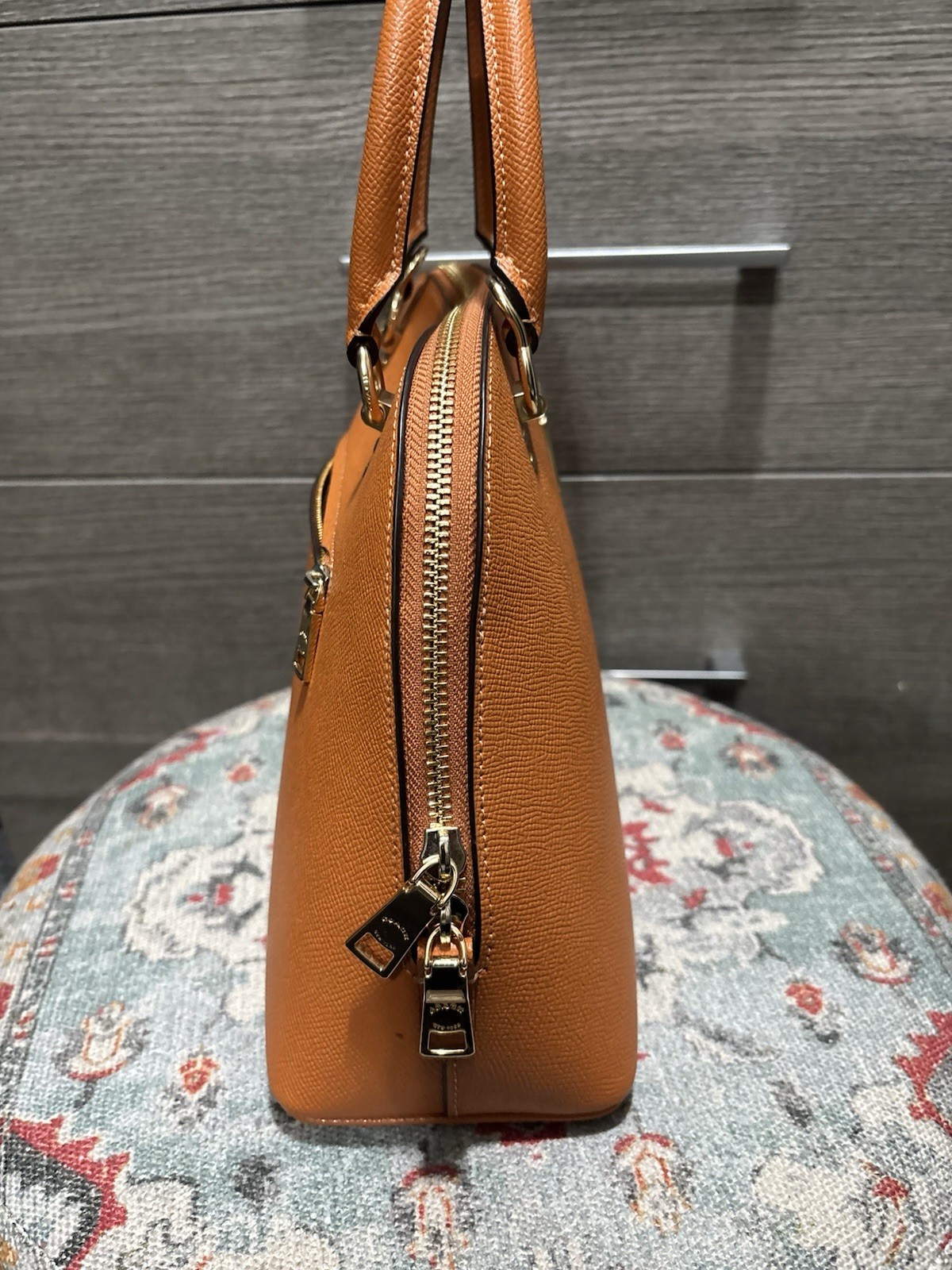 Coach Katy Pebbled Leather Satchel