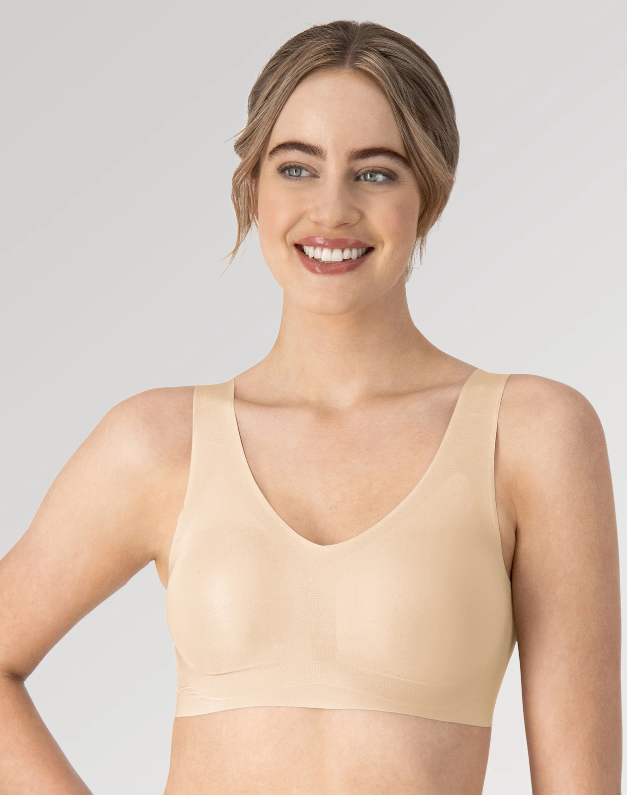 Hanes Women’s Invisible Embrace Pullover Bralette, Moisture Wicking