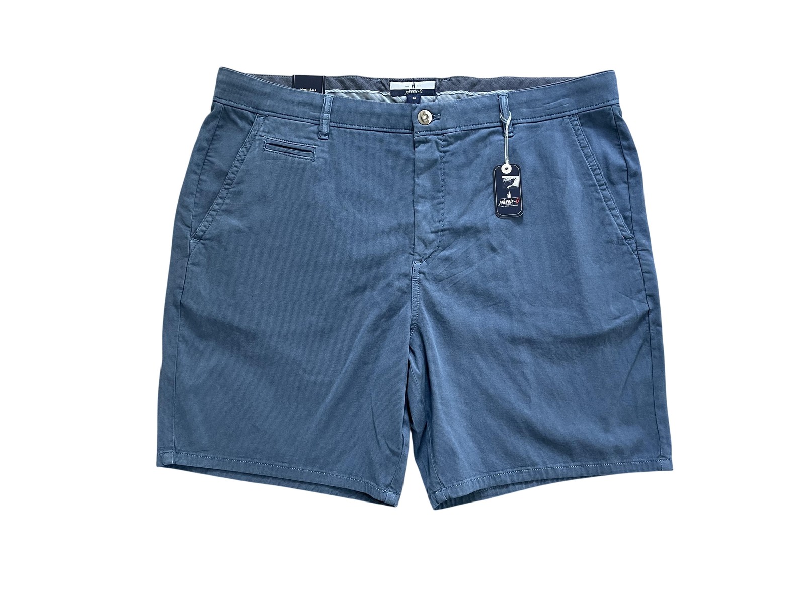 Johnnie-O Shorts Mens 38 Blue Nassau 9 Inch Chino Stretch Casual Golf JMSH2270